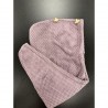 Turban do włosów - ręcznik ciemny fioletowy z mikrofibry