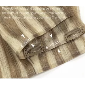 30cm Seamless Clip-in Hair Extensions 1b/12 Ombre