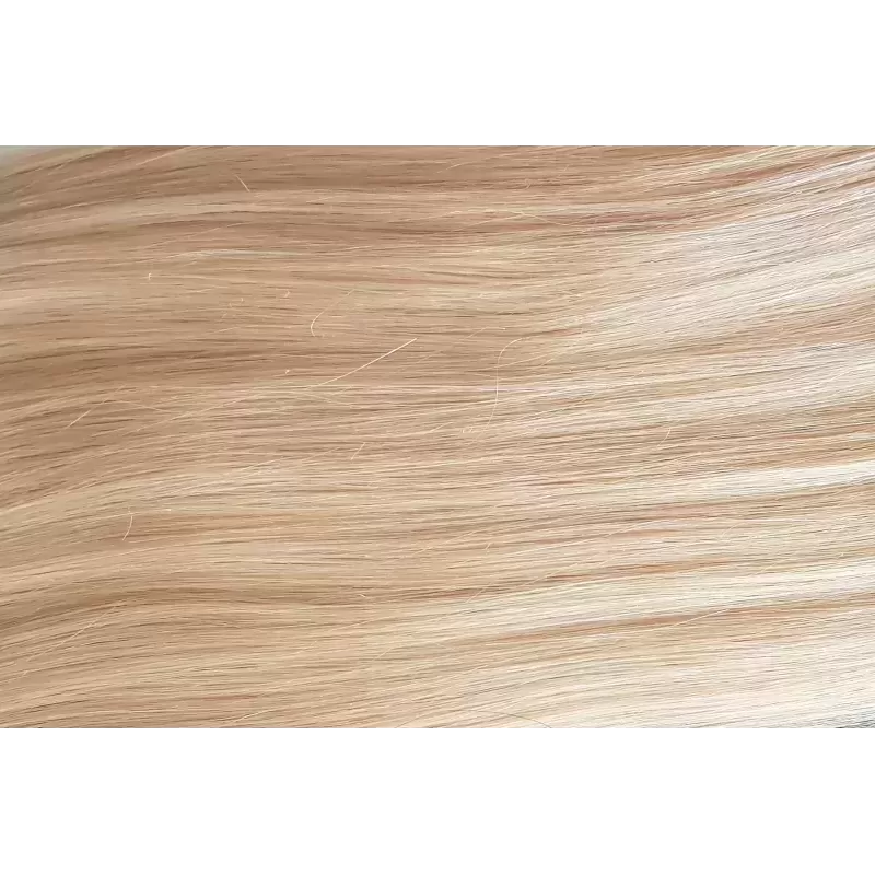 613 najjaśniejszy blond włosy naturalne 50cm zestaw clip in 3taśmy
