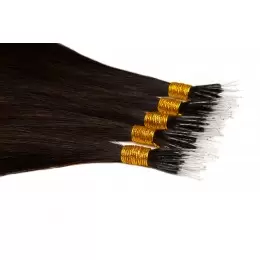 1b bardzo ciemny brąz 50cm GoldLine MIKRORINGI 20szt. REMY