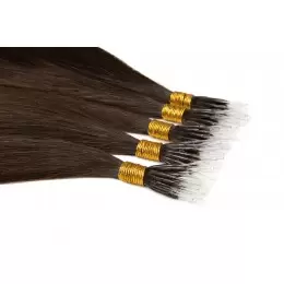 2 ciemny brąz 50cm GoldLine MIKRORINGI 20szt. REMY