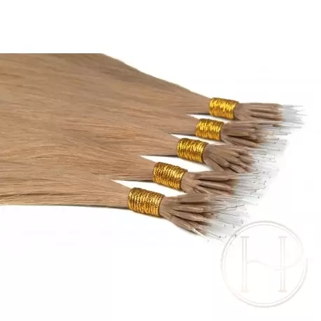 24 średni blond 40cm GoldLine MIKRORINGI 20szt. REMY