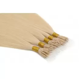 613 najjaśniejszy blond 50cm GoldLine MIKRORINGI 20szt. REMY