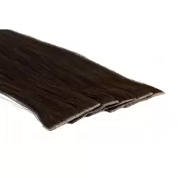 1b bardzo ciemny brąz Włosy na taśmie silikonwej 50cm skin weft TAPE ON