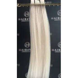 DIAMON SHINE Pearl NEW 50cm SLIM TAPE ON 3cm GoldLine SOFT Hair