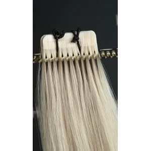 DIAMON SHINE pearl NEW 30cm SLIM TAPE ON 3cm hair GoldLine SOFT