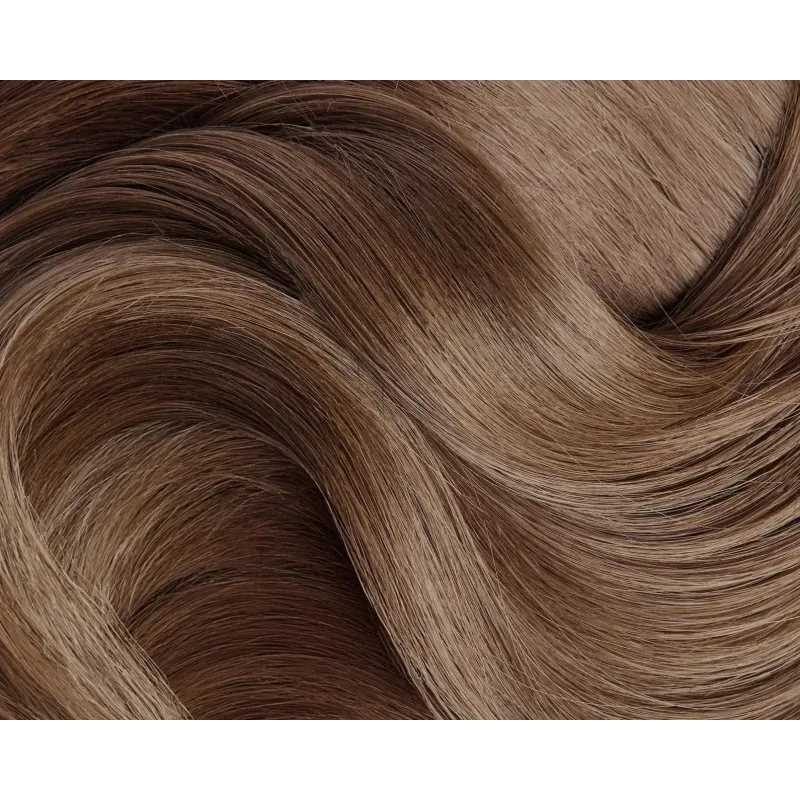 DARK TRUFFLE #4 NEW 40cm FLAT KERATIN Hair GoldLine SOFT Mini Bonds