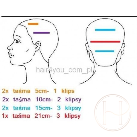 16 kolorów Clip In - zestaw 7taśm EUROPEJSKIE 16 kolorów Clip In - zestaw 7taśm EUROPEJSKIE