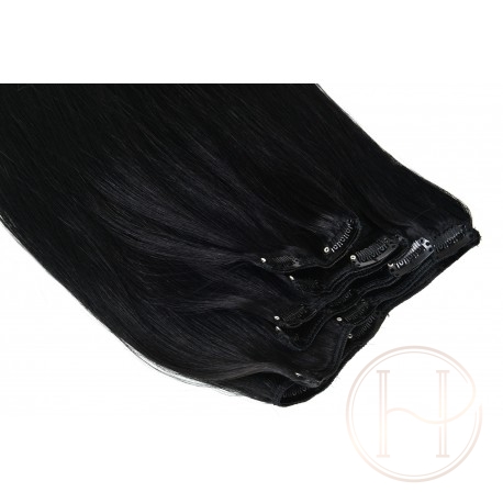 1 CZARNY 50CM CLIP IN GOLDLINE 120G