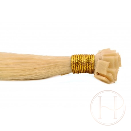 22 beżowy blond 40cm GoldLine ULTRADŹWIĘKI 20szt. REMY flat MINI BONDES
