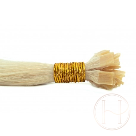 60 platynowy blond 50cm GoldLine MIKRORINGI 20szt. REMY