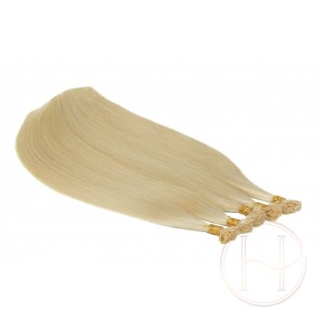 613 najjaśniejszy blond 50cm GoldLine MIKRORINGI 20szt. REMY