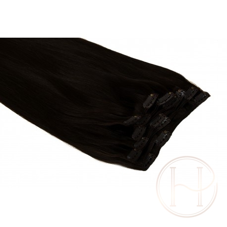 1b bardzo ciemny brąz 50CM CLIP IN GOLDLINE 120G