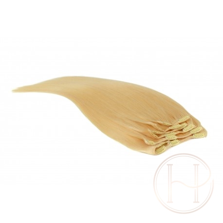 22 beżowy blond  50CM CLIP IN GOLDLINE 120G