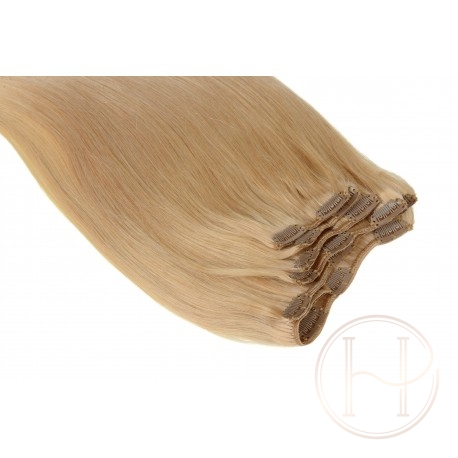 24 średni blond 50CM CLIP IN GOLDLINE 120G 24 średni blond 50CM CLIP IN GOLDLINE 120G
