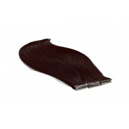 1b bardzo ciemny brąz Włosy na taśmie silikonwej 50cm skin weft TAPE ON