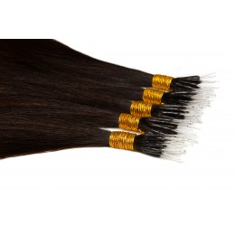 1b bardzo ciemny brąz 50cm GoldLine MIKRORINGI 20szt. REMY