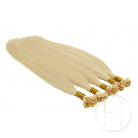 60 platynowy blond 50cm GoldLine MIKRORINGI 20szt. REMY