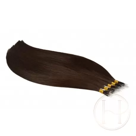 2 ciemny brąz 50cm GoldLine MIKRORINGI 20szt. REMY