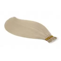 60a popielaty blond 50cm GoldLine MIKRORINGI 20szt. REMY